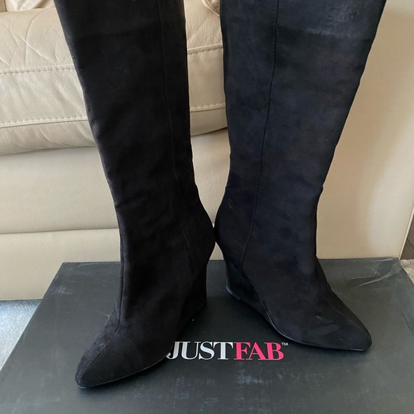 Swede wedge boots - Picture 2 of 6